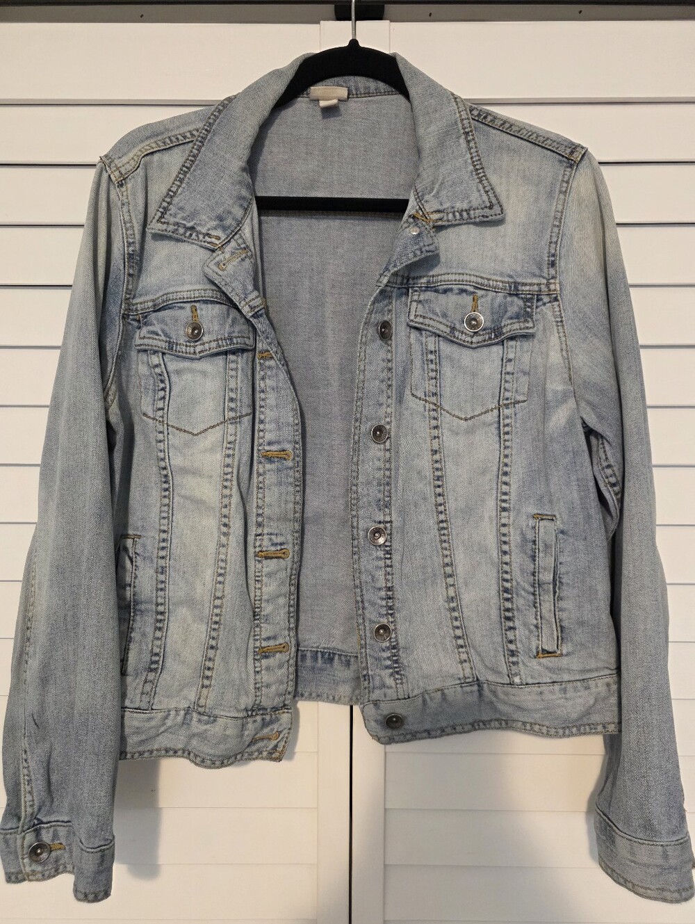 Merona 2000s Light Wash Womens Classic Denim Jacket - Large